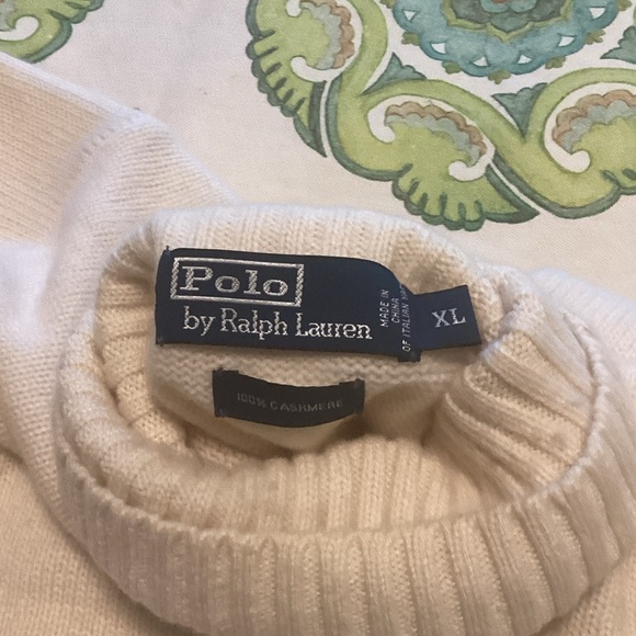 Polo Ralph Lauren Cream Cashmere Sweater XL - Picture 1 of 6